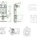 Set pedstnov instalace, klozetu a sedtka  Tesi, tlatka Oleas M2, Aquablade, SoftClose, bl