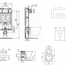 Set pedstnov instalace, klozetu a sedtka  Connect Air, tlatka Oleas M2, Aquablade, SoftClose, bl