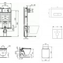 Set pedstnov instalace, klozetu a sedtka  Strada II, tlatka Oleas M2, Aquablade, SoftClose, bl