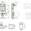 Set pedstnov instalace, klozetu a sedtka  Bau Ceramic, tlatka Oleas M2, Rimless, SoftClose, bl