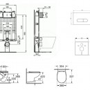 Set pedstnov instalace, klozetu a sedtka  Bau Ceramic, tlatka Oleas M1, Rimless, SoftClose, chrom mat