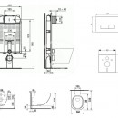 Set pedstnov instalace, klozetu a sedtka Mio, tlatka Oleas M2, Rimless, Slowclose, Antibak, chrom mat