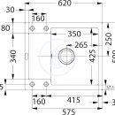 Fragranitov dez MRG 611-62, 620x500 mm, bl-led