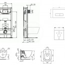 Set pedstnov instalace, klozetu a sedtka  Tesi, tlatka Oleas M2, Aquablade, SoftClose, bl