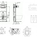 Set pedstnov instalace, klozetu a sedtka  Tesi, tlatka Oleas M2, Rimless, SoftClose, chrom