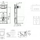 Set pedstnov instalace, klozetu a sedtka Architectura, tlatka Oleas M2, DirectFlush, SoftClose, CeramicPlus, bl