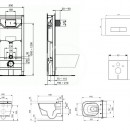 Set pedstnov instalace, sprchovac toalety a sedtka TECEone, tlatka Oleas M2, Rimless, SoftClose, bl