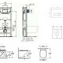 Set pedstnov instalace, klozetu a sedtka  Bau Ceramic, tlatka Oleas M1, Rimless, SoftClose, bl