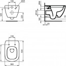 Zvsn klozet 360 x 530 x 348 mm rimless, bl