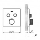 Termostatick baterie pod omtku se 2 ventily, chrom