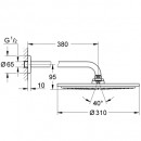 Hlavov sprcha Cosmopolitan, prmr 310 mm, sprchov rameno 380 mm, supersteeel