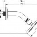 Hlavov sprcha prmr 100 mm v. pipevnn, chrom