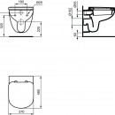 WC sedtko 366 x 390 x 37 mm Soft-close (zkrcen), bl