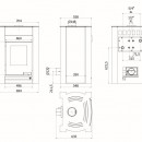 Krbov kamna AQUAFLAM VARIO  KALMAR 11/5kW erven, elektronick regulace