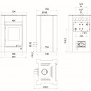 Krbov kamna AQUAFLAM VARIO  LEND 11/5kW erven, elektronick regulace