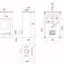 Krbov kamna AQUAFLAM VARIO  SAPORO 11/5kW erven, elektronick regulace