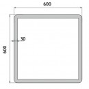 Nimco - OBDELNKOV - OBL ROHY - LED zrcadlo 600x600 - ZP 19066