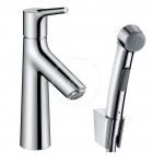 Hansgrohe Talis S Pkov umyvadlov baterie s run sprchou Bidette, chrom 72290000