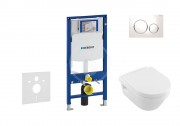 Sada pro zvsn WC + klozet a sedtko softclose Villeroy & Boch - sada s tlatkem Sigma20, bl/leskl chrom/bl