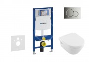 Sada pro zvsn WC + klozet a sedtko softclose Villeroy & Boch - sada s tlatkem Sigma01, chrom