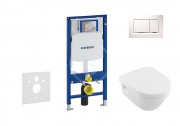 Geberit Duofix Sada pro zvsn WC + klozet a sedtko softclose Villeroy & Boch - sada s tlatkem Sigma30, bl/leskl chrom/bl 111.300.00.5 NB5