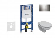 Geberit Duofix Sada pro zvsn WC + klozet a sedtko softclose Ideal Standard Quarzo - sada s tlatkem Sigma20, bl/leskl chrom/bl 111.300.00.5 ND4