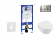 Geberit Duofix Sada pro zvsn WC + klozet a sedtko softclose Villeroy & Boch - sada s tlatkem Sigma30, matn/leskl/matn chrom 111.355.00.5 NB7