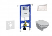 Geberit Duofix Sada pro zvsn WC + klozet a sedtko softclose Villeroy & Boch - sada s tlatkem Sigma30, bl/leskl chrom/bl 111.355.00.5 NB5