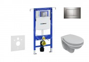 Geberit Duofix Sada pro zvsn WC + klozet a sedtko softclose Ideal Standard Quarzo - sada s tlatkem Sigma30, leskl/matn/leskl chrom 111.355.00.5 ND6