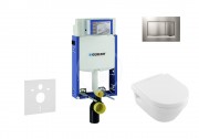 Sada pro zvsn WC + klozet a sedtko softclose Villeroy & Boch - sada s tlatkem Sigma30, matn/leskl/matn chrom