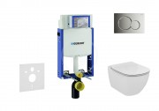 Geberit Kombifix Sada pro zvsn WC + klozet a sedtko softclose Ideal Standard Tesi - sada s tlatkem Sigma01, chrom 110.302.00.5 NE2