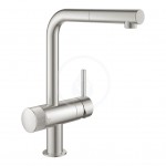 Grohe Blue Pure Dezov baterie Minta s filtran funkc a vsuvnou koncovkou, supersteel 31721DC0