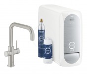 Grohe Blue Home Dezov baterie Connected, s chladcm zazenm a filtrac, supersteel 31456DC1