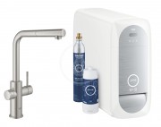 Grohe Blue Home Dezov baterie Connected, s chladcm zazenm a filtrac, supersteel 31539DC0