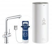 Grohe Red Dezov baterie Duo s ohevem vody a filtrac, zsobnk M, chrom 30327001