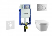 Geberit Kombifix Set pedstnov instalace, sprchovac toalety a sedtka Tece, tlatka Sigma01, Rimless, SoftClose, leskl chrom 110.302.00.5 NT2