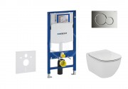 Geberit Duofix Sada pro zvsn WC + klozet a sedtko softclose Ideal Standard Tesi - sada s tlatkem Sigma01, chrom 111.300.00.5 NE2