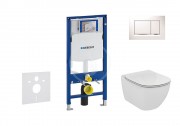 Sada pro zvsn WC + klozet a sedtko softclose Ideal Standard Tesi - sada s tlatkem Sigma30, bl/leskl chrom/bl