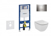 Geberit Duofix Sada pro zvsn WC + klozet a sedtko softclose Ideal Standard Tesi - sada s tlatkem Sigma30, leskl/matn/leskl chrom 111.300.00.5 NE6