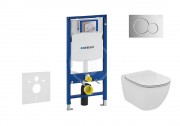 Geberit Duofix Set pedstnov instalace, klozetu a sedtka Ideal Standard, tlatka Sigma01, Aquablade, SoftClose, leskl chrom 111.300.00.5 NU2