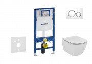 Geberit Duofix Set pedstnov instalace, klozetu a sedtka Ideal Standard, tlatka Sigma20, Aquablade, SoftClose, bl/chrom 111.300.00.5 NU4