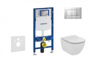 Geberit Duofix Set pedstnov instalace, klozetu a sedtka Ideal Standard, tlatka Sigma30, Aquablade, SoftClose, chrom mat/chrom 111.300.00.5 NU7