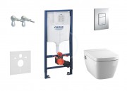 Grohe Rapid SL Set pedstnov instalace, sprchovac toalety a sedtka Tece, tlatka Skate Cosmo, Rimless, SoftClose, chrom 38528SET-KT