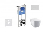 Set předstěnové instalace, sprchovací toalety a sedátka TECEone, tlačítka Oleas M2, Rimless, SoftClose, chrom