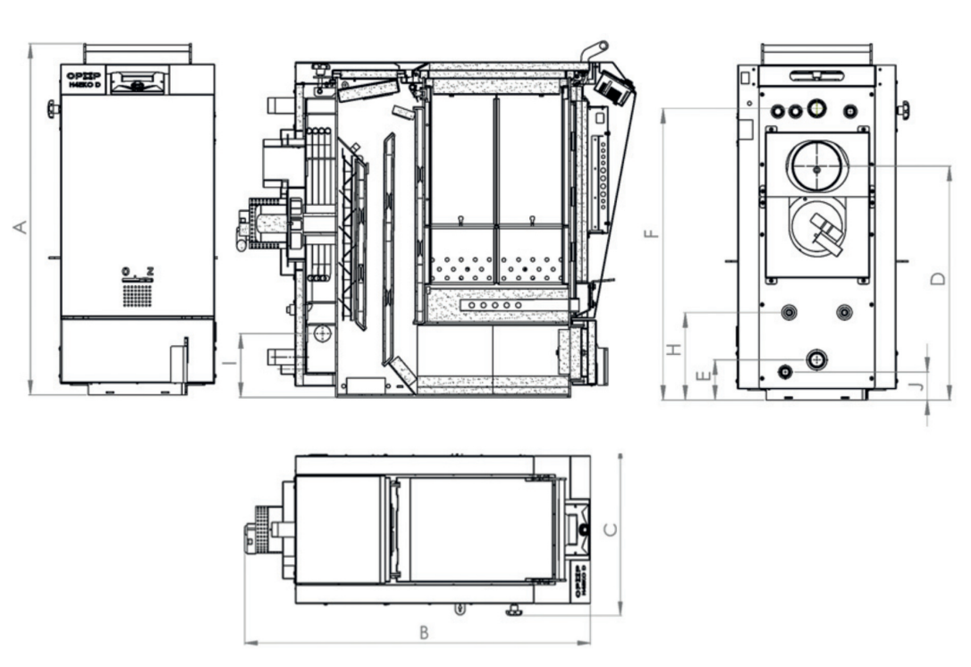 Rozmry kotle OPO H420 EKO-D