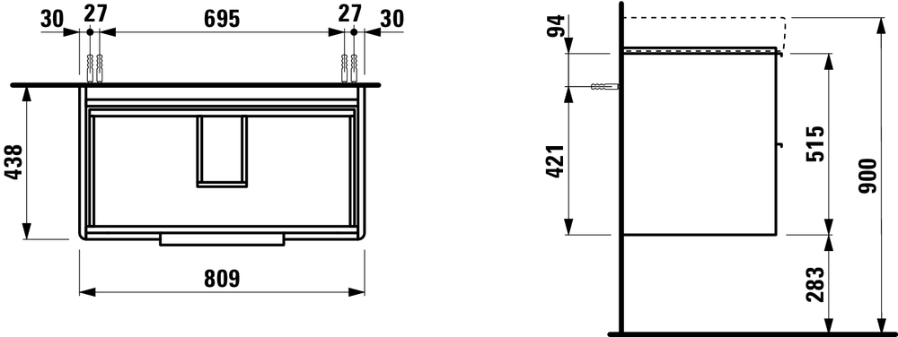 Rozkres LAUFEN BASE skka pod umyvadlo 4023921102611