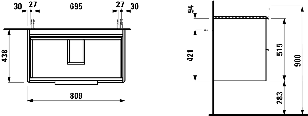 Rozkres LAUFEN BASE skka pod umyvadlo 4023921102611